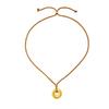 Vietnamese Gold Pendant Necklace: New Chinese Style, Women’s Safety Buckle Design, Long-lasting Color Jewelry