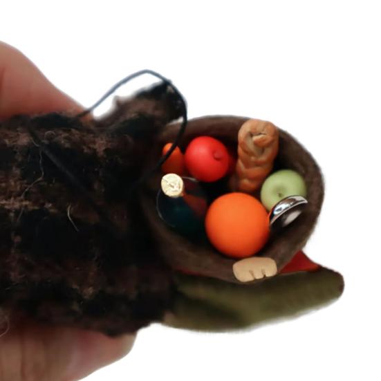 Kitchen Witch Decoration Spoon Doll Handmade Folk Art Good Luck Talisman Figure Wall Door Stove Decor