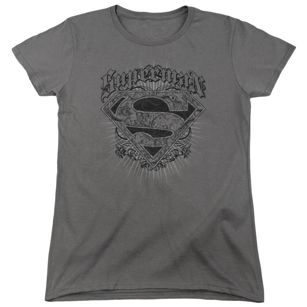 Superman  Scrolled Shield  Women s T-Shirt S