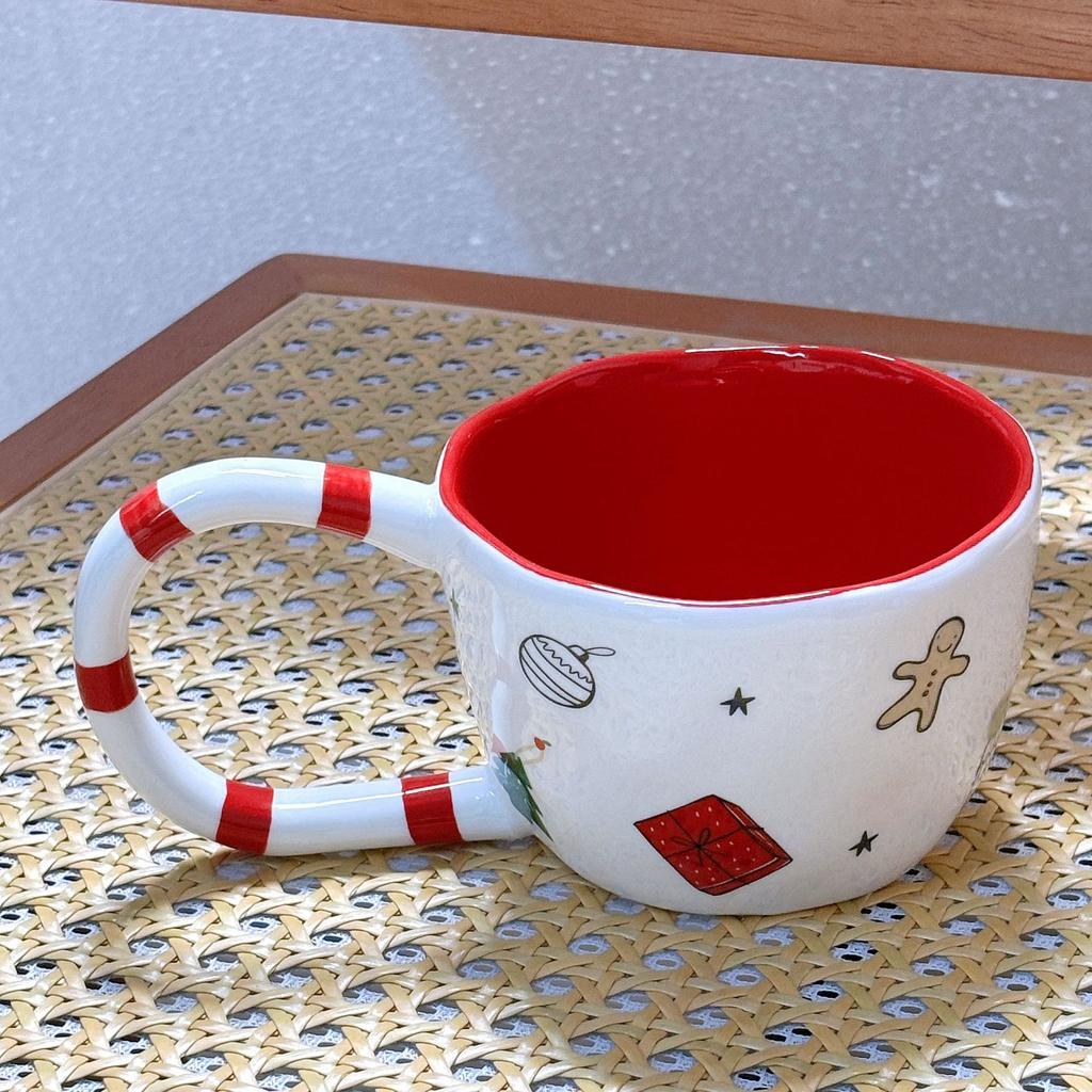 Creative Winter Cartoon Big Ear Cup Coffee Cup Christmas Ceramic Cup Gift Box Christmas Cup High Value Mug