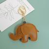 1Pcs Leather Animal Pendant Cartoon Elephant Keychain For Women Bag Charm Decoration Key Chain Holder Gift