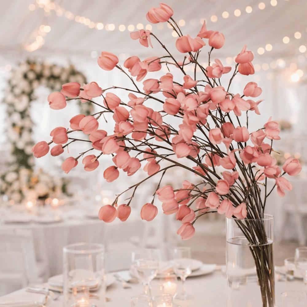 Long Branches Artificial Lantern Fruits Realistic Handmade Lantern Flower Branch Plastic Simulation Flower Hotel Decoration