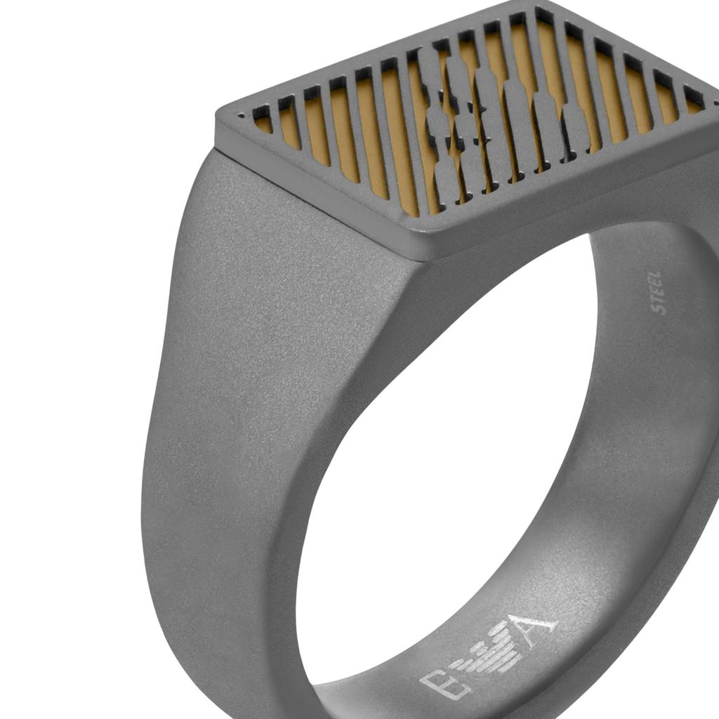Emporio Armani Men's Two-Tone Stainless Steel Signet Ring, EGS3242060