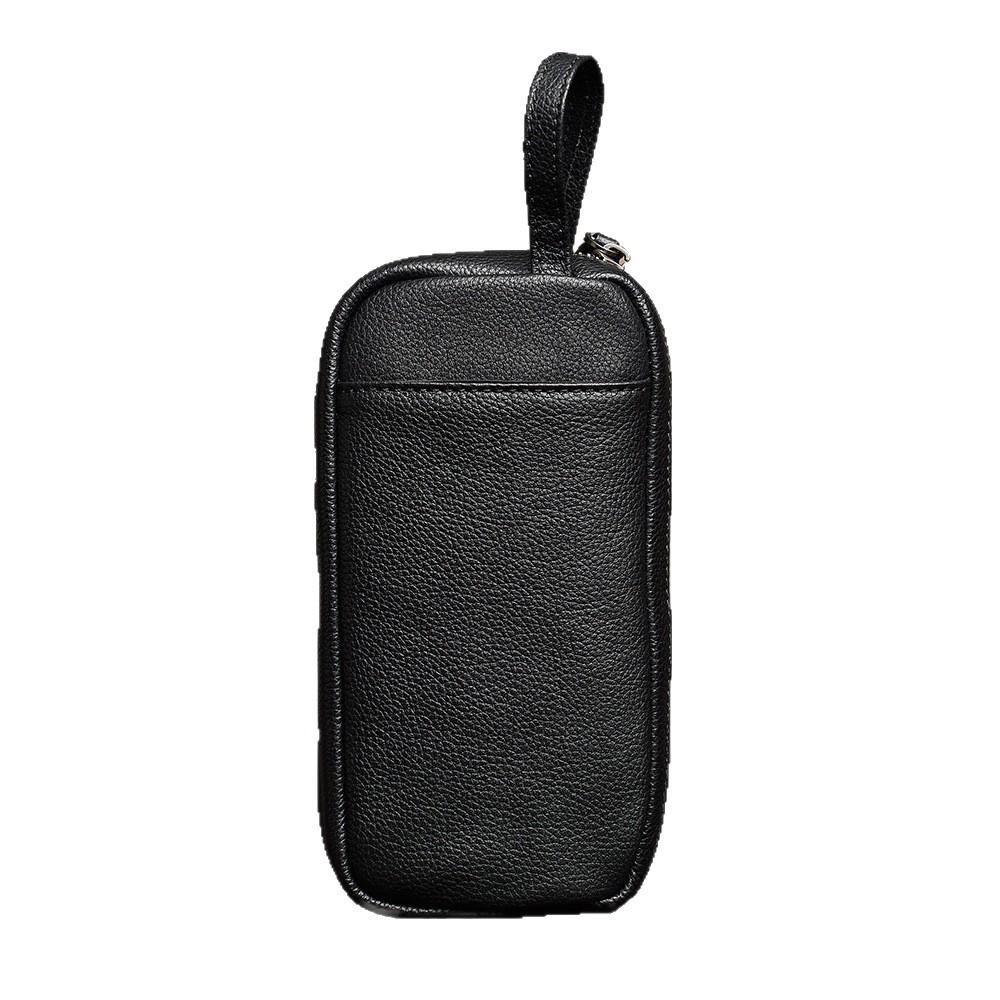 Erste Schicht Rindsleder Lässige Handytasche, Handtasche aus echtem Leder, Reißverschluss-Geldbörse, Aufbewahrungstasche, Japanische Handtasche