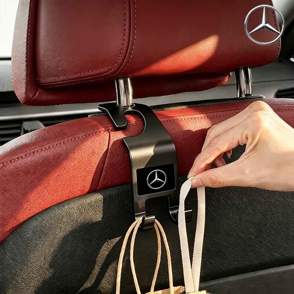 MEA4 1/2Pcs Car Seat Back Headrest Storage Hooks Accessories For Mercedes-Benz GLC X253 X254 C-Class W205 W206 A-Class W177 GLA E-Cla