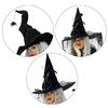 Halloween Witch Caps for Adult Unisex Tulle Wizard Hat Roleplaying Pointed Hat Theme Party Family Gathering Festival Hat