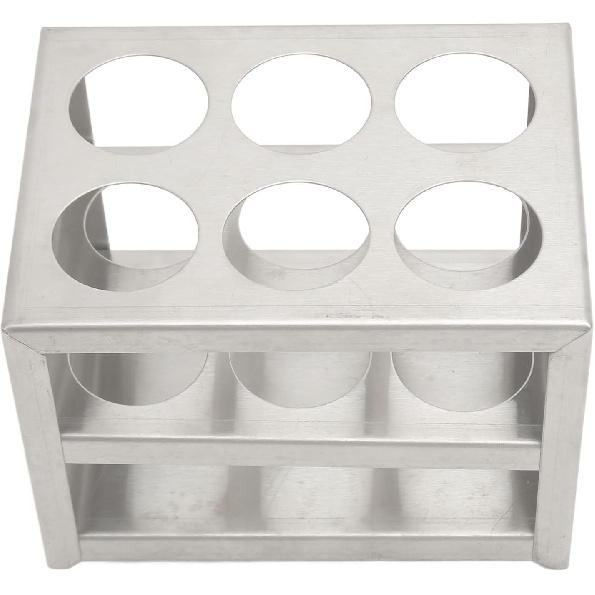 3 Tiers Stainless Steel Test Tube Holder for 50ml Test Tubes, 6 Holes Test Tube Rack, Sturdy Structure Lab Test Tube Rack, 30mm/1.18in in Diameter,