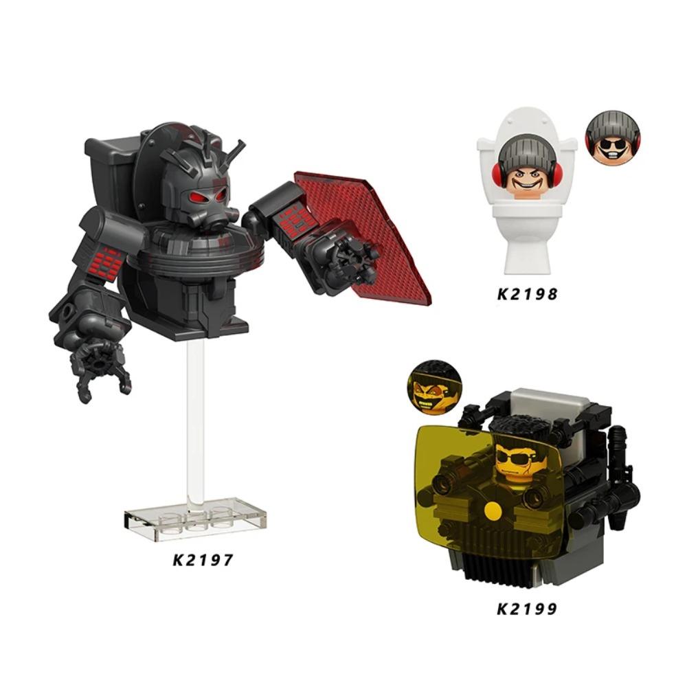 MOC Skibidi Toaletă Man vs Monitor Blocuri de construcție Audio și Camera Man Jucării pentru copii Cadou de aniversare de Crăciun
