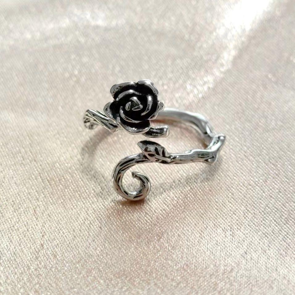 Anello Gatto Geometrico Europeo & Americano, Design Aperto Regolabile, Ornamento Animale Lavorato a Maglia per Dita.
