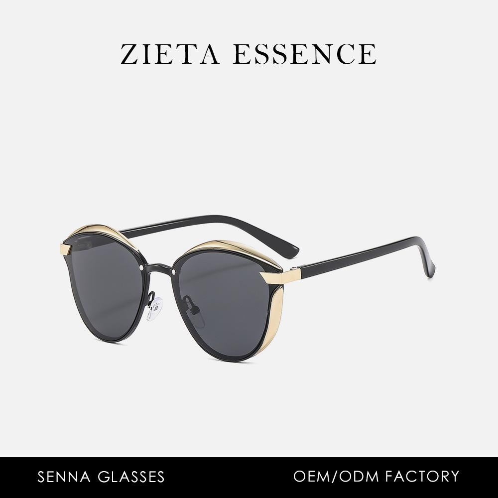 Metal High-End Cat Eye Polarized Sunglasses Show Street Sunglasses For Men And Women