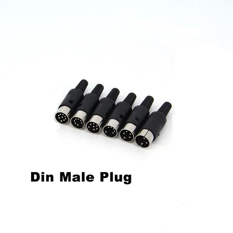 Mini 3/4/5/6/7/8 Pins oder Din-Stecker mit Kunststoffgriff Adapter Löten S-Video-Terminalkabel PS2-Anschluss Rundstecker
