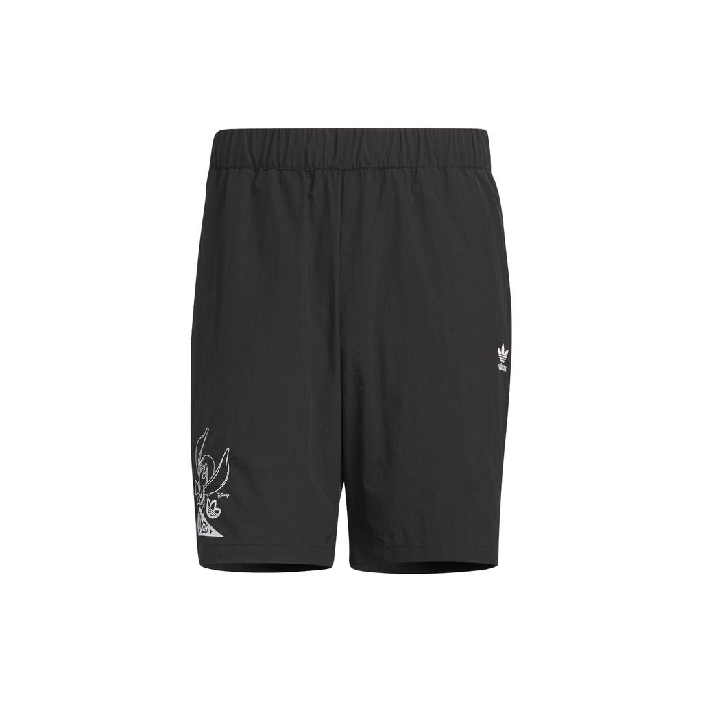 Adidas Originals Disney Dumbo Cartoon Print Elastic Waist Casual Shorts v1 Men Bottoms Black IN1065