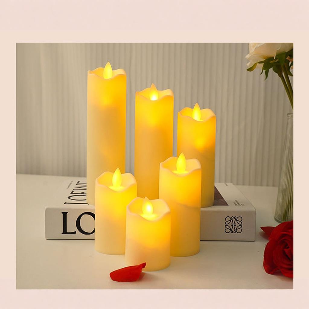 10.16cm12.7cm15.24cm17.78cm Electronic LED Candles, Equipped with Remote Control And Timer, Suitable for Weddings