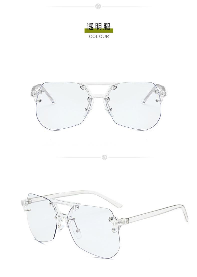 The Same Rimless Glasses Frame, Personalized Exaggerated Irregular Polygonal Ins Wind Glasses Frame Men S Glasses Women