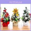 20cm Mini Christmas Tree Decorative Ornament In Elegant Gold Red Silver And Green Colors Ideal For Festive Holiday Decor
