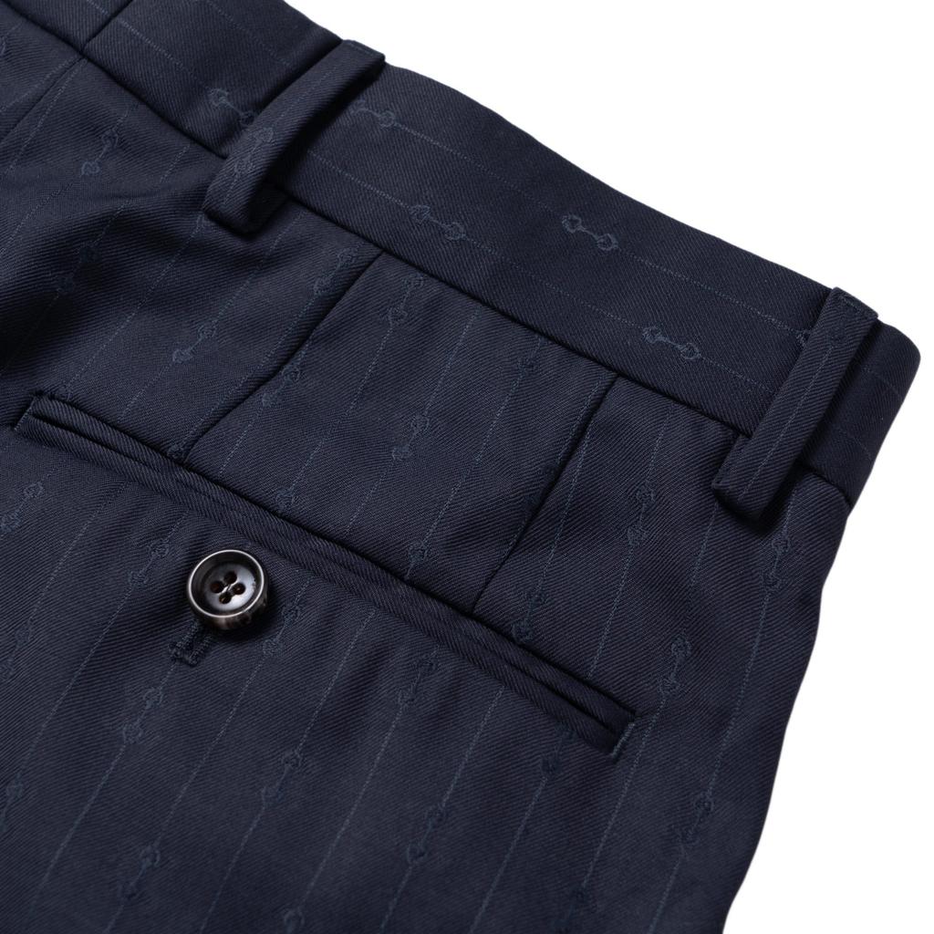 Gucci Wide Horsebit Striped Trousers 705875-ZAITQ-4557