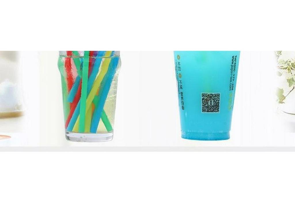 26cm Artistic Colorful Bendable Straw, Individually Wrapped for Drinks & Milk Tea, Food-Grade Disposable for Commercial Use