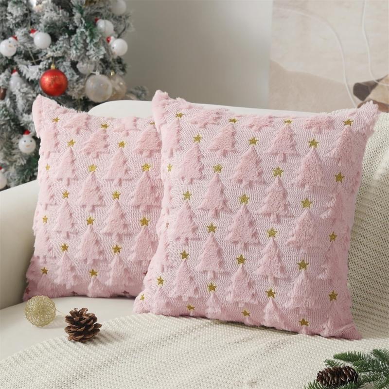 Christmas Throw Pillow Cover 45x45cm, Festival Sofa Chair Cushions Case for Living Room Bedroom