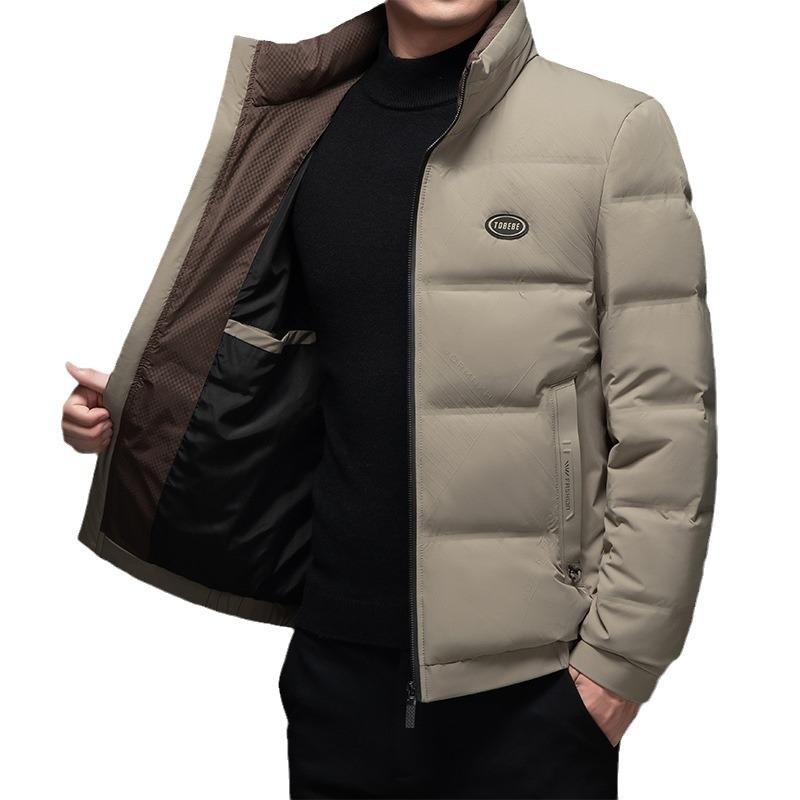 Embossed Graphene Heat Storage New National Standard Duck Down Jacket Autumn and Winter New Men's Windproof Stand Collar Down Jacket
