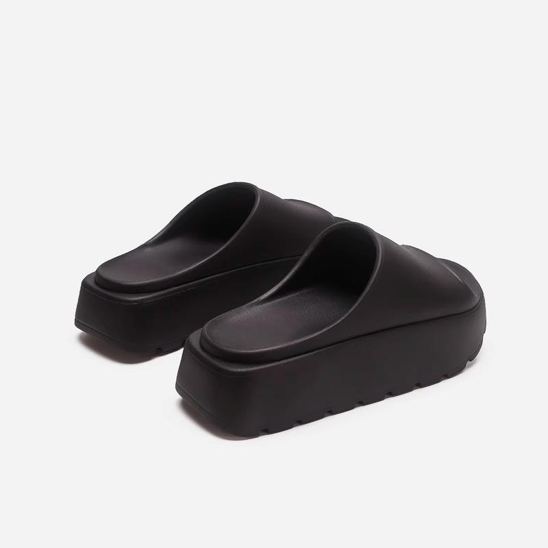 2024 New Minimalist Sponge Cake Slippers for Women, Versatile for Outdoor Wear, Beach Height Increase EVA Slippers