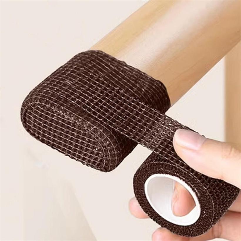4/8PCS Non Slip Silent Table Chair Leg Protectors Foot Pad Strips Universal Self Adhesive Cuttable Furniture Tapes