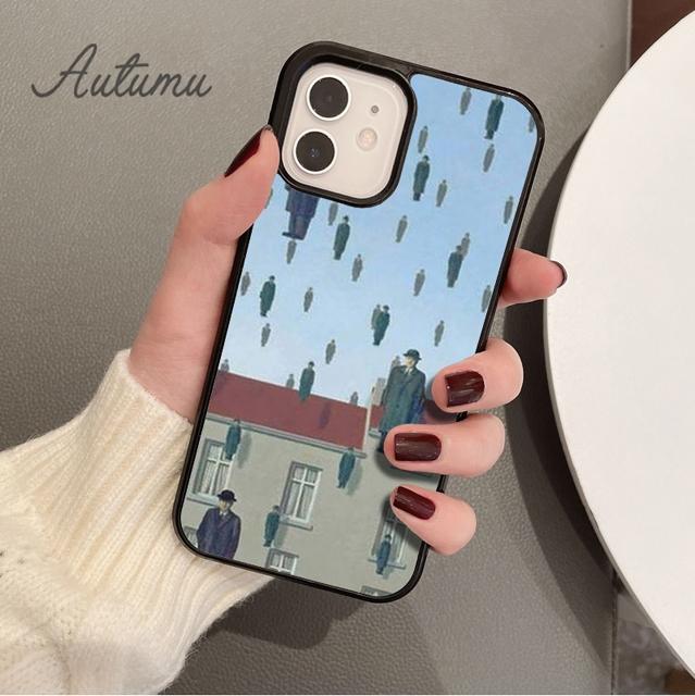 Rene Magritte Phone Case for iPhone 11 12 13 14 Pro Max mini X XR XS SE 2020 5 6S 7 8 Plus Samsung Galaxy S21 S22 Cover shell