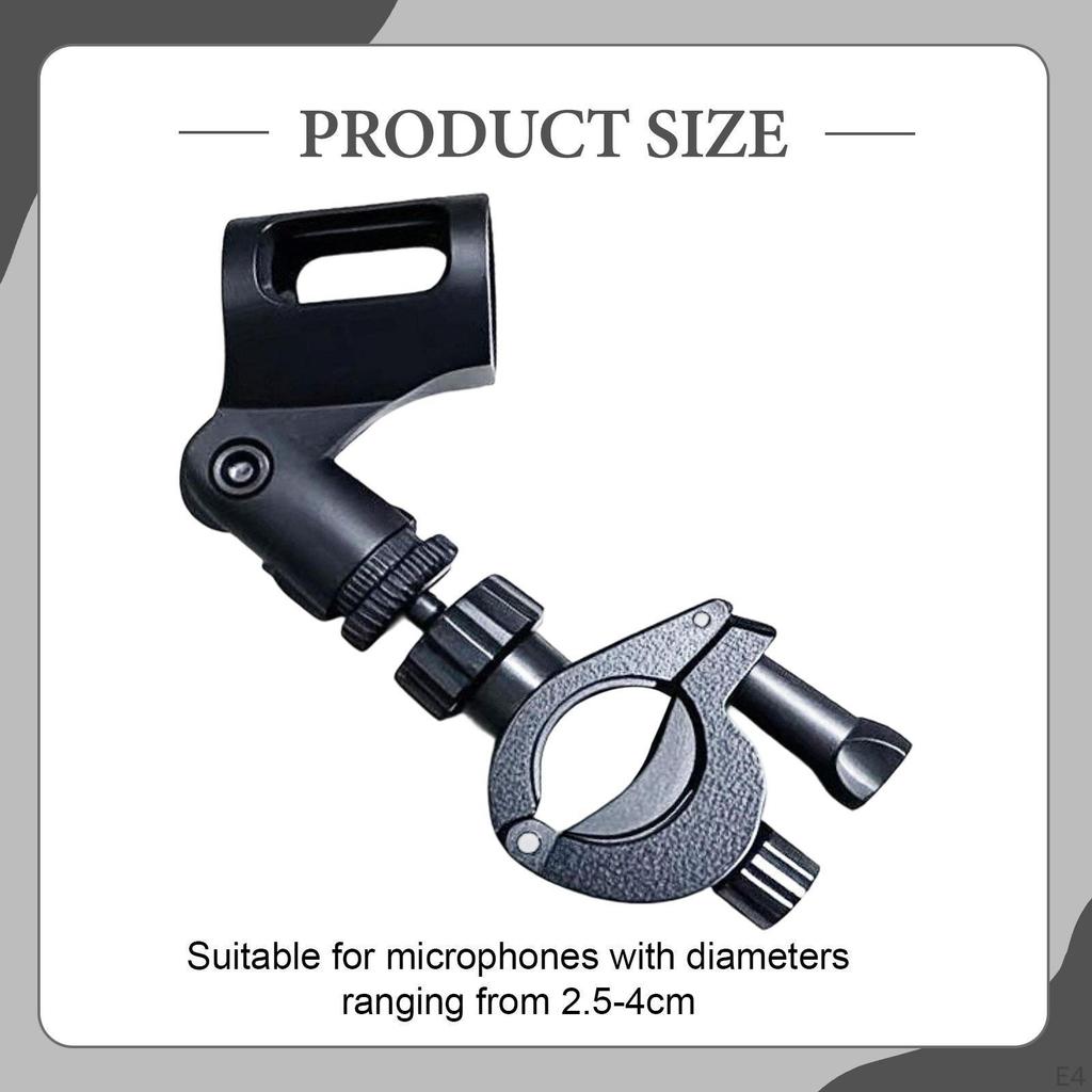 Clamp Mount Adjustable Cornet Attachment Mic Clip Holder Support for Podcasting Trombone Practice