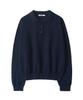 X Container Daily Button Collar Knit (Dark Navy)