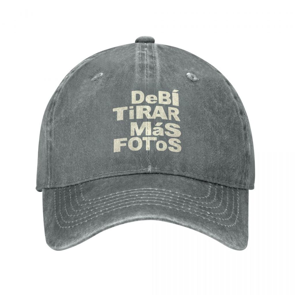 Debi Tirar Mas Fotos Bads Bunnys DtMF Herren Damen Baseballkappe Used Denim Hüte Kappe Klassisch Outdoor Verstellbare Passform Kopfbedeckung