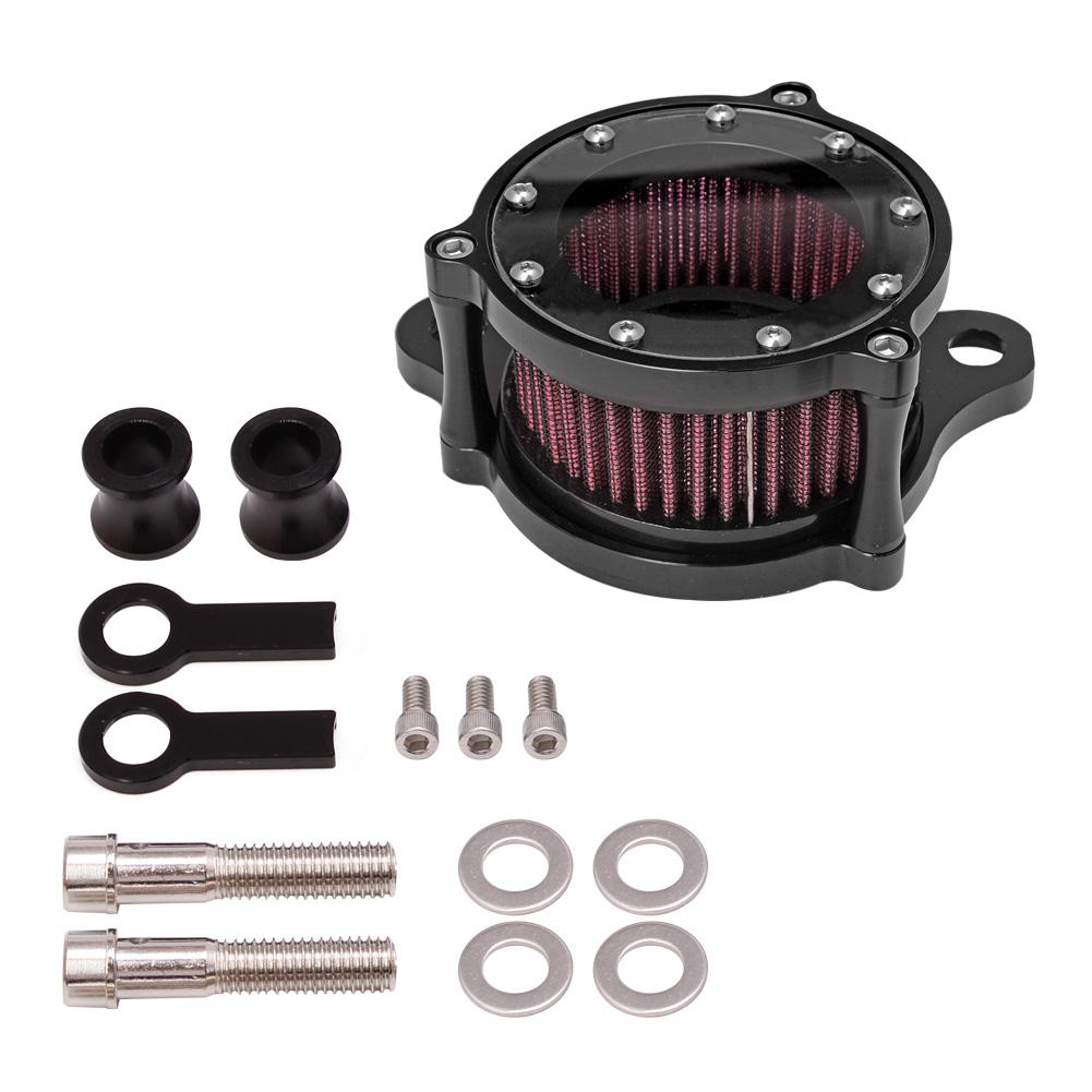 Motorcycle Black CNC Air Cleaner Intake System Filter Kit For Harley Sportster Iron XL 883 1200 72 48 1988-2022