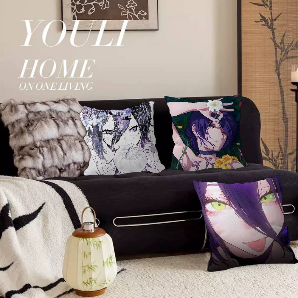 Anime C-Chainsaw M-Man The Movie Reze Arc Pillow Anime Pillow Sofa Bed Head Pillow Cover Cushion Cover 45x45 Cm Fashion