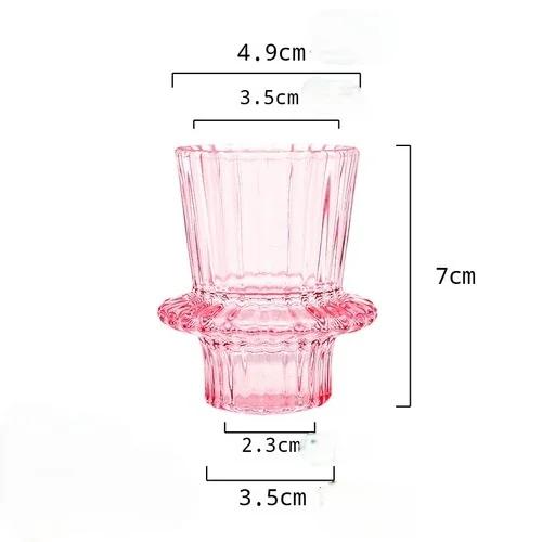 Nordic Mini Glass Candlestick European Taper Candles Holders Table Candle Stand Small Tealight candle holder Home Decoration