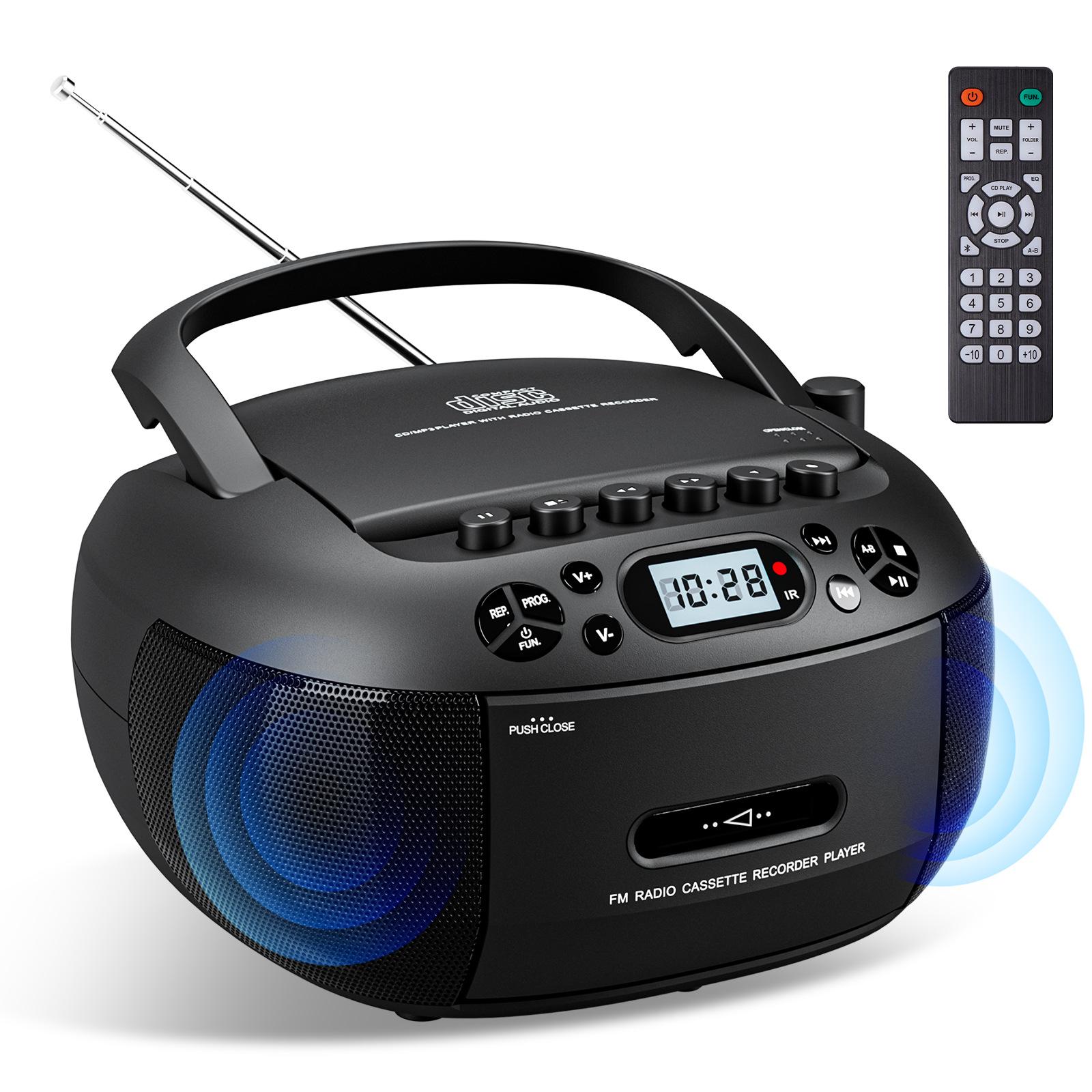 Pārnēsājams Boombox CD un kasešu atskaņotājs