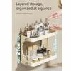 Double-Layer Bathroom Storage Rack Suction Cup Waterproof Shower Storage Holder Large Load Bearing Side Hooks