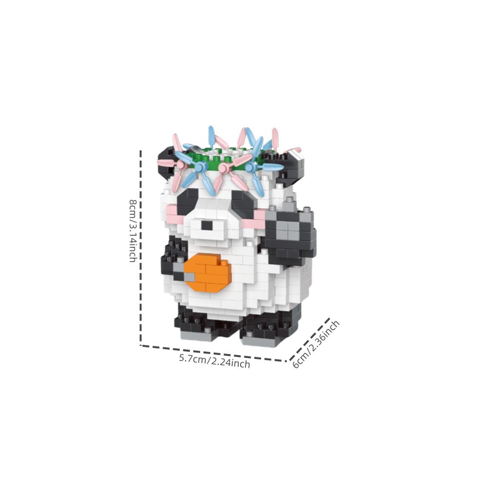 Adorable Panda-Shaped Building Blocks Toy Set: Desirable Desktop Decor, Perfect Gift, Panda Lover's Delight, Children's Joy