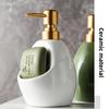 Modern Ceramic Hand Soap Dispenser with Pump , Dual In 1 Soap Holder , Dispenser, Elegant Bathroom Countertop Organizer for Home, Hotel, Spa