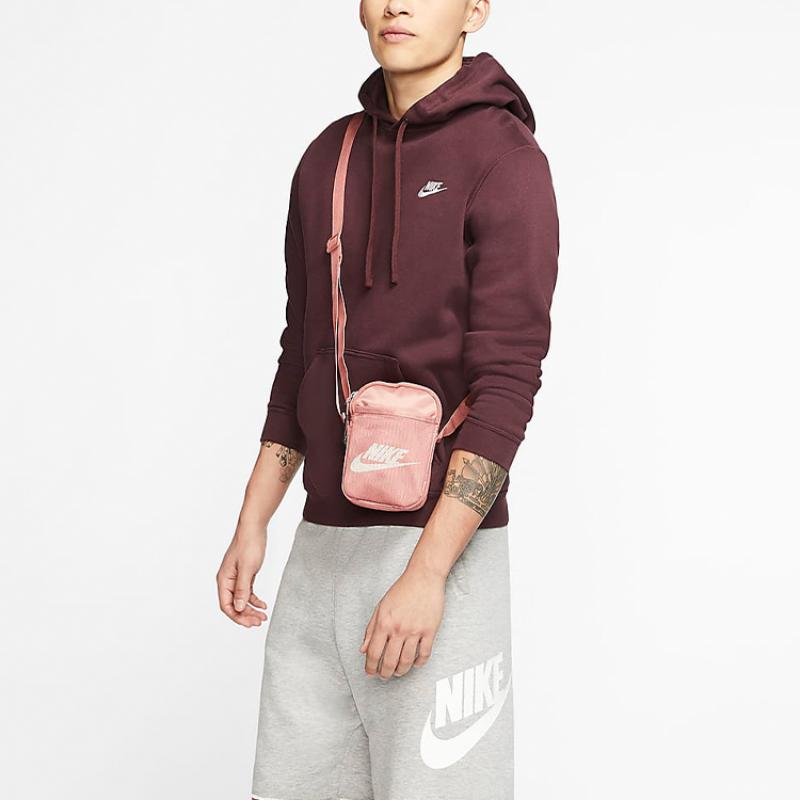 Nike Heritage Polyamide Crossbody Bag Regular Unisex Canyon Pink Casual BA5871-689