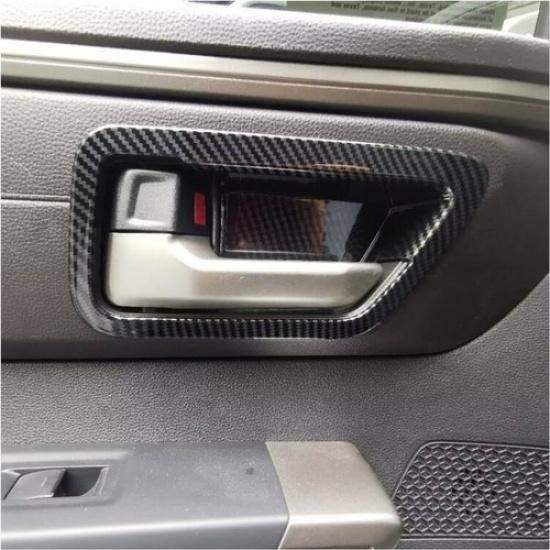 For Toyota Tundra -2024 Carbon Fiber Interior Door Handle Bowl Cover Trim