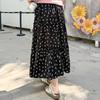 Women's Floral Print Skirt, A-line Skirt Spring and Summer High-waisted Mid-length Cake Skirt
