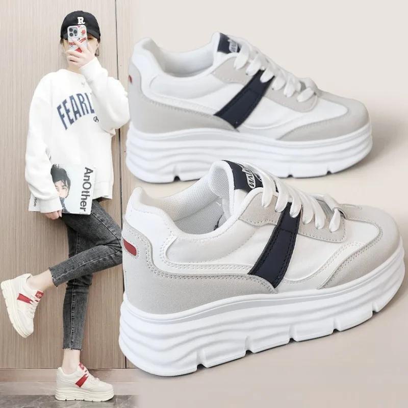 Fashion Shoes Woman 2025 Clogs Platform Autumn Slip On Sneakers New Creepers Winter Fall Sports Casual Lace-Up Leisure Women Shoes Autum