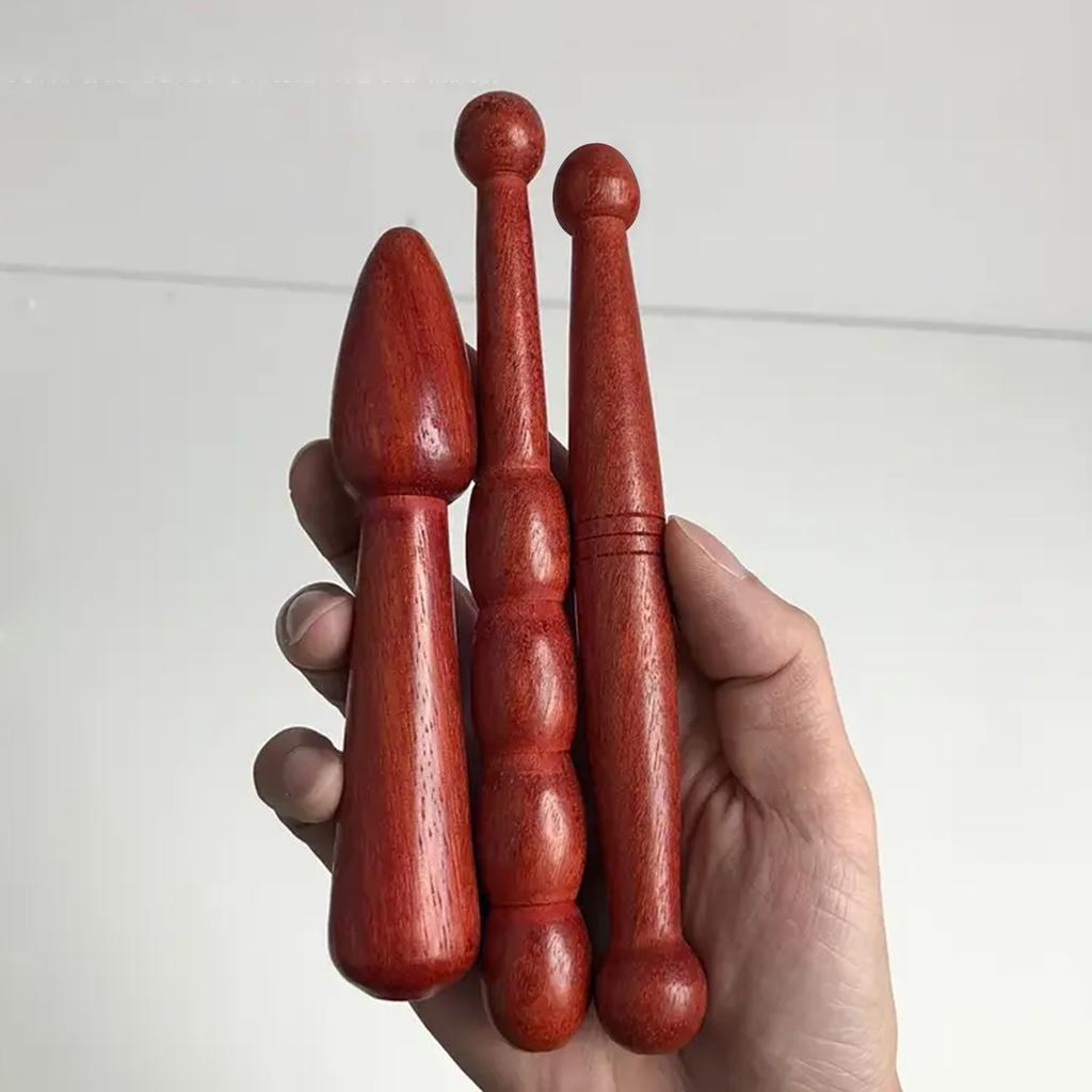 Wooden Manual Acupressure Stick Foot Hand Massage Wooden Stick for Face Neck Back Waist Massage