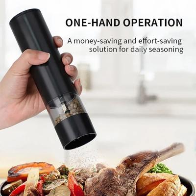 Molinillo Eléctrico Automático para Pimienta Sal Marina Botella Recargable por USB Ajustable Molinillo de Polvo para Especias Herramientas de Cocina
