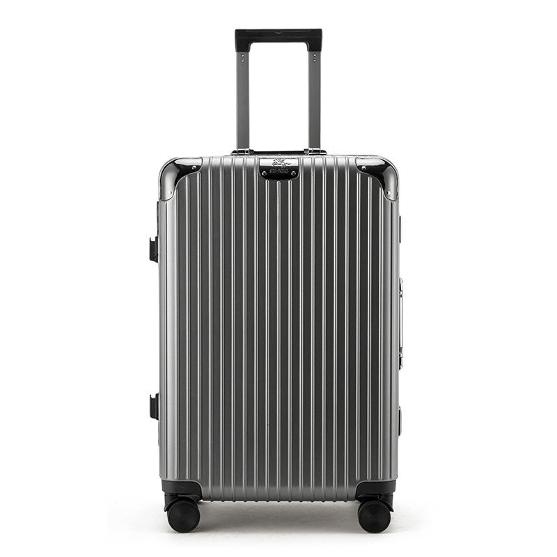 Quiet Spinner Wheels Aluminum Frame Luggage for Women Men - Durable Large Capacity Suitcase with Combination Lock