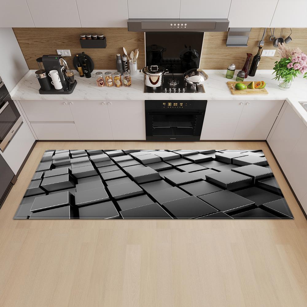 Entrance Door Mat Kitchen Bedroom Carpet Non-slip Floor Corridor Balcony Carpet Modern Pattern Floor Mat Can Be Customized