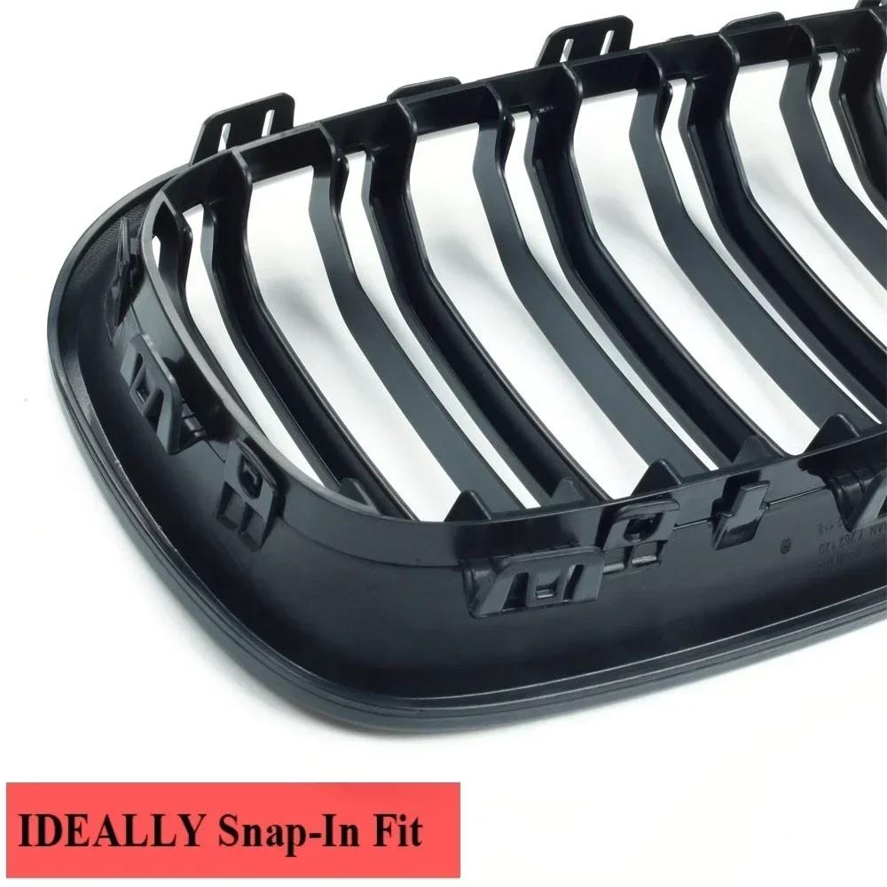 2015-2017 Racing Grille For BMW F20 F21 120i LCI 1 Series 2015 2016 2017 Glossy Black Front Kidney Grill Grille Sports Slat