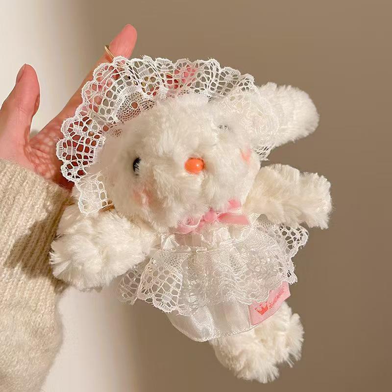 Princess Cartoon Rabbit Plush Keychain Cute Girls' Gift Bag Charm