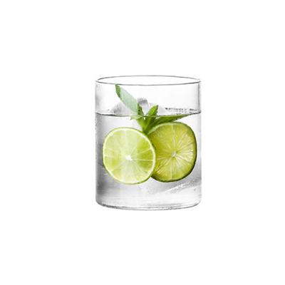 2-Piece Clear Glass Tumbler Set - Sleek Modern Cups for Water/Juice/Beverages, Dishwasher Safe Shatter-Resistant Glassware