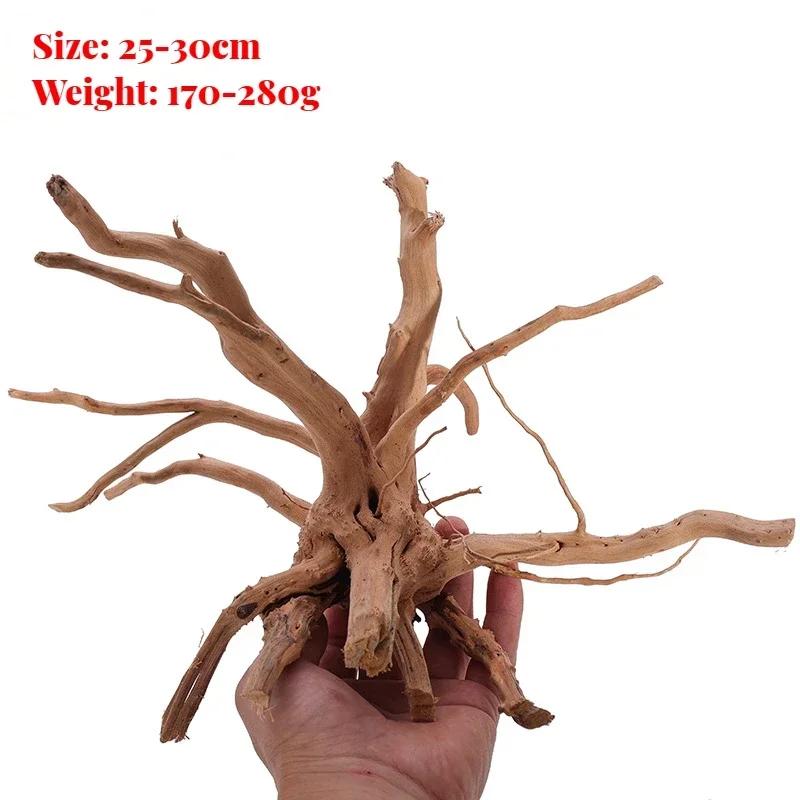 2025 Natürliche Holz-Aquariumdekorationen Pflanzenstamm Baumstamm Treibholz Baum Aquariumfische Landschaftsgestaltung Baumwurzeln Ornamente
