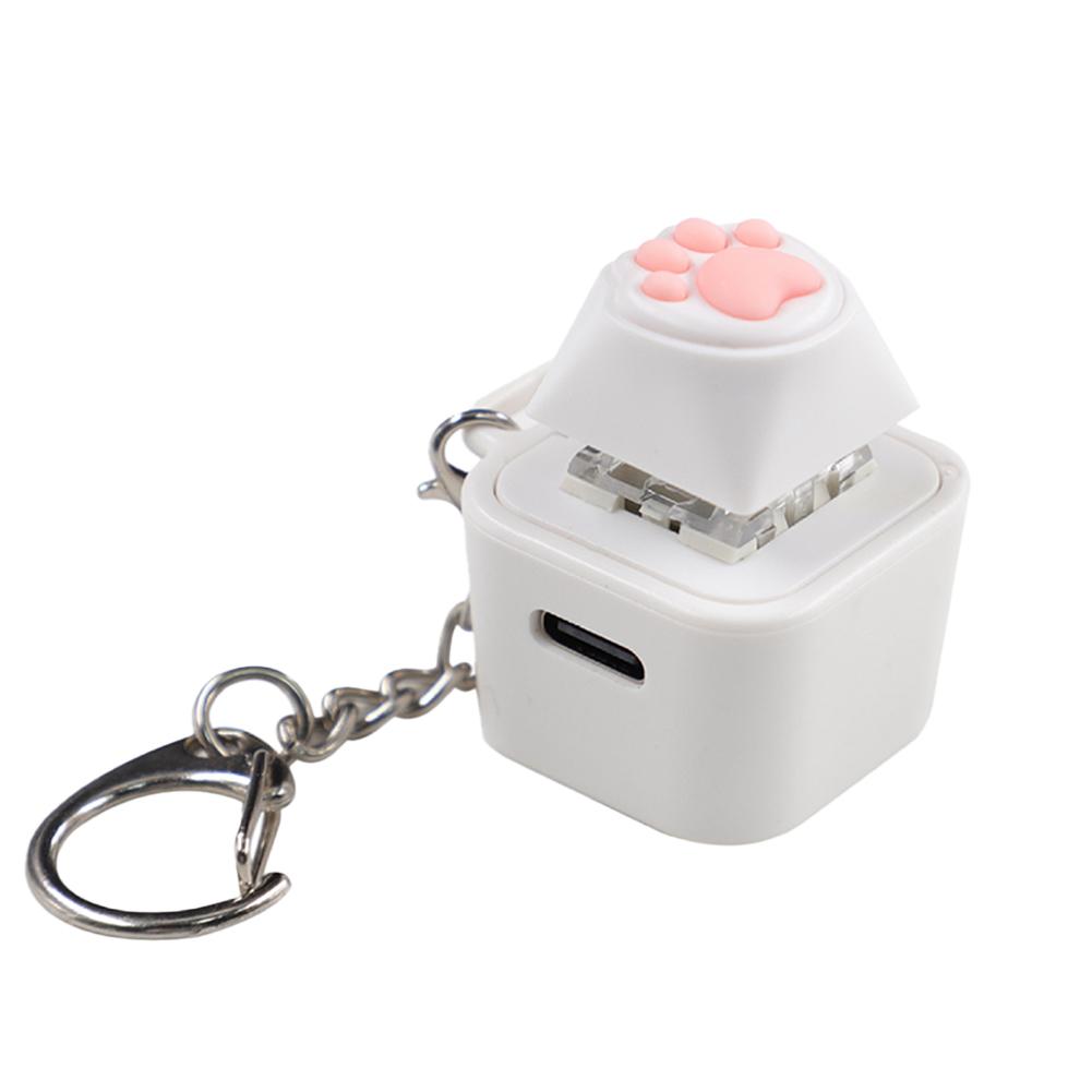 Забавный брелок в виде квакающей лягушки, перезаряжаемый, лягушка, клавиатура, фиджет-кликер, брелок со звуком лягушки/свиньи, со светодиодной подсветкой для снятия стресса