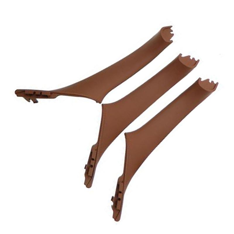 2 Set RHD Car Interior Door Handle Inner Door Panel Pull Trim Cover For -Bmw 5 Serie F10 F11 520 525 Red-Brown